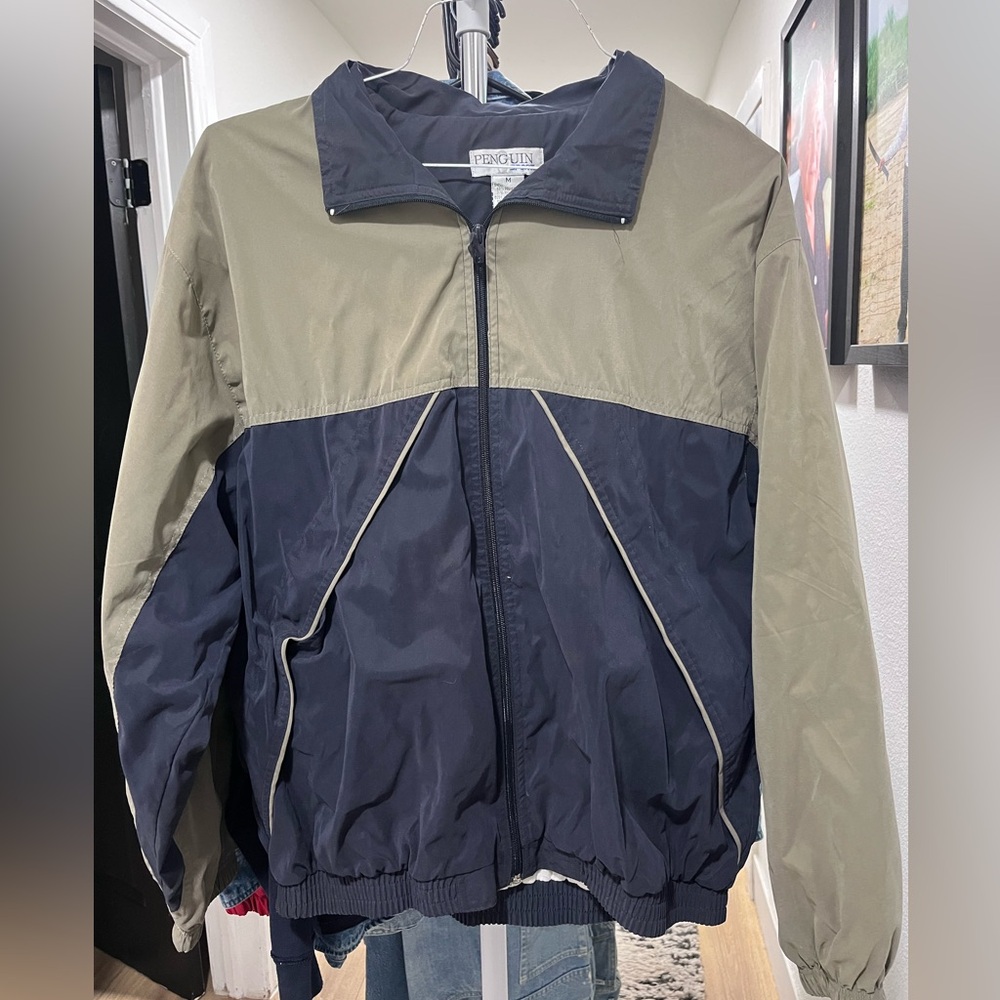 Vintage color block windbreaker